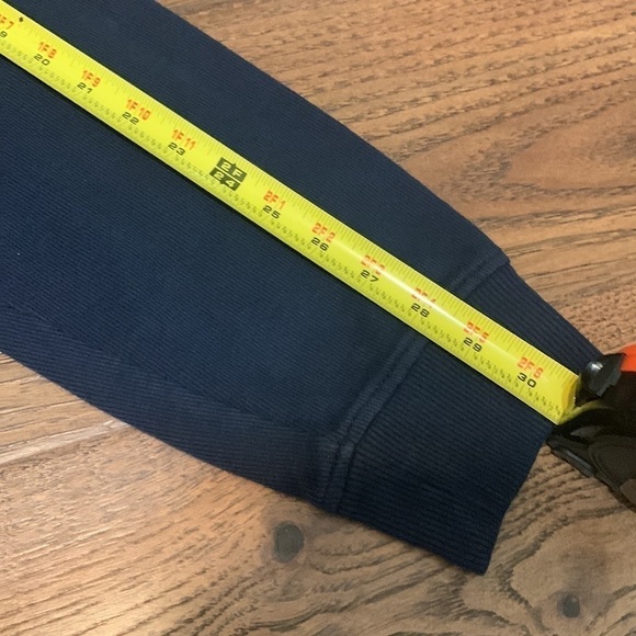 VAN Heusen Sweater Adult XL Blue 1/4 Zip Long Sleeve Cotton Blend Mock Neck - Picture 15 of 17